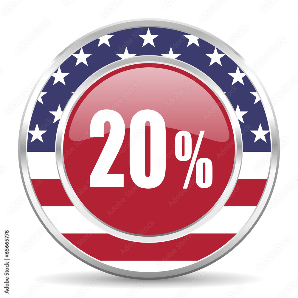 20 percent american icon, usa flag 20 percent american icon, usa flag