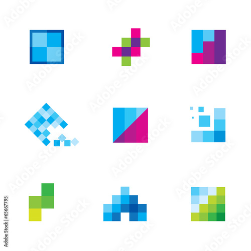 Being creative art with geometric business motive logo icon