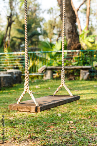 Wooden swing