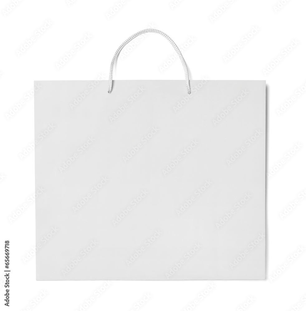 white bag template plastic paper shopping