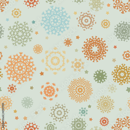 Holidays seamless pattern with snowflakes. EPS 8