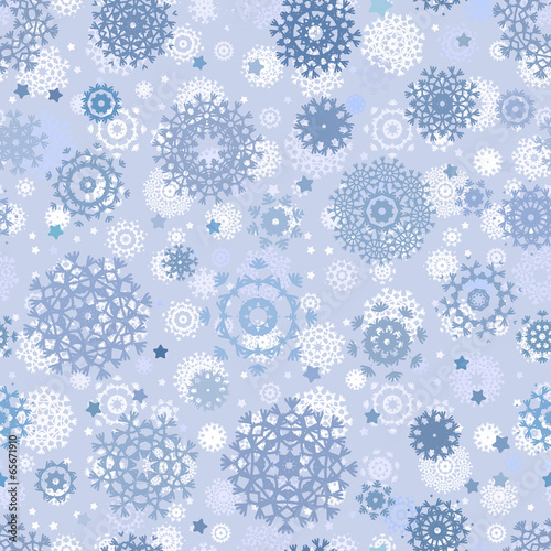 Seamless snowflakes background for winter. EPS 8