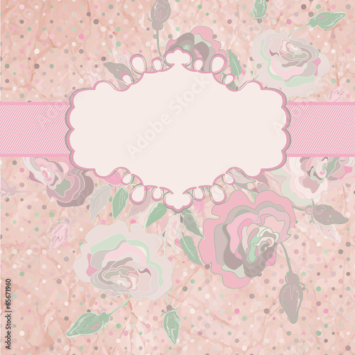 Wallpaper Mural Romantic roses wedding invitation. EPS 8 Torontodigital.ca