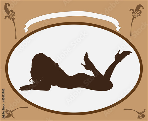 Vector retro frame.