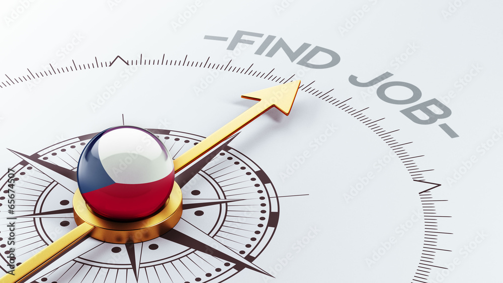 Czech Republic Find Job Concept Czech Republic Find Job Concept