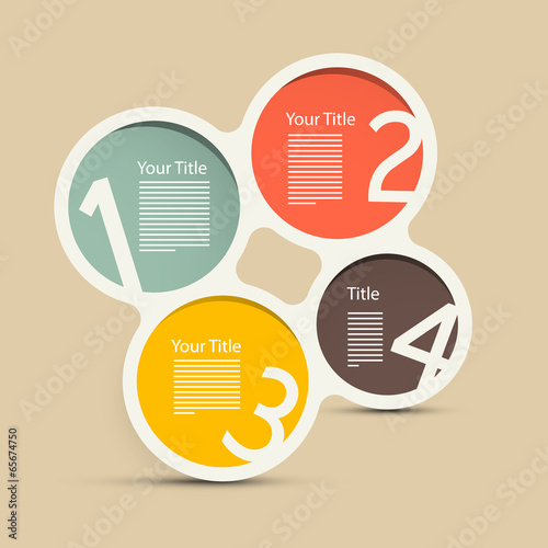 Four Steps Vector Circle Infographic Layout