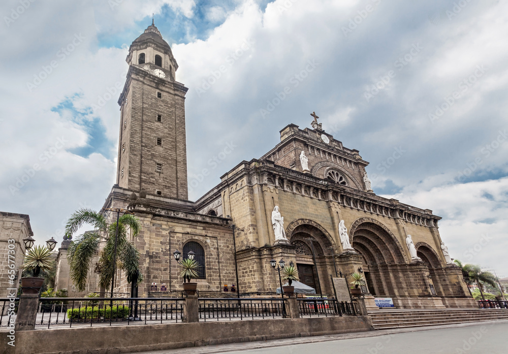Manila Cathedral - obrazy, fototapety, plakaty 