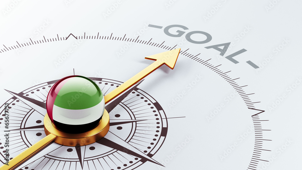 United Arab Emirates. Goal Concept United Arab Emirates. Goal Concept