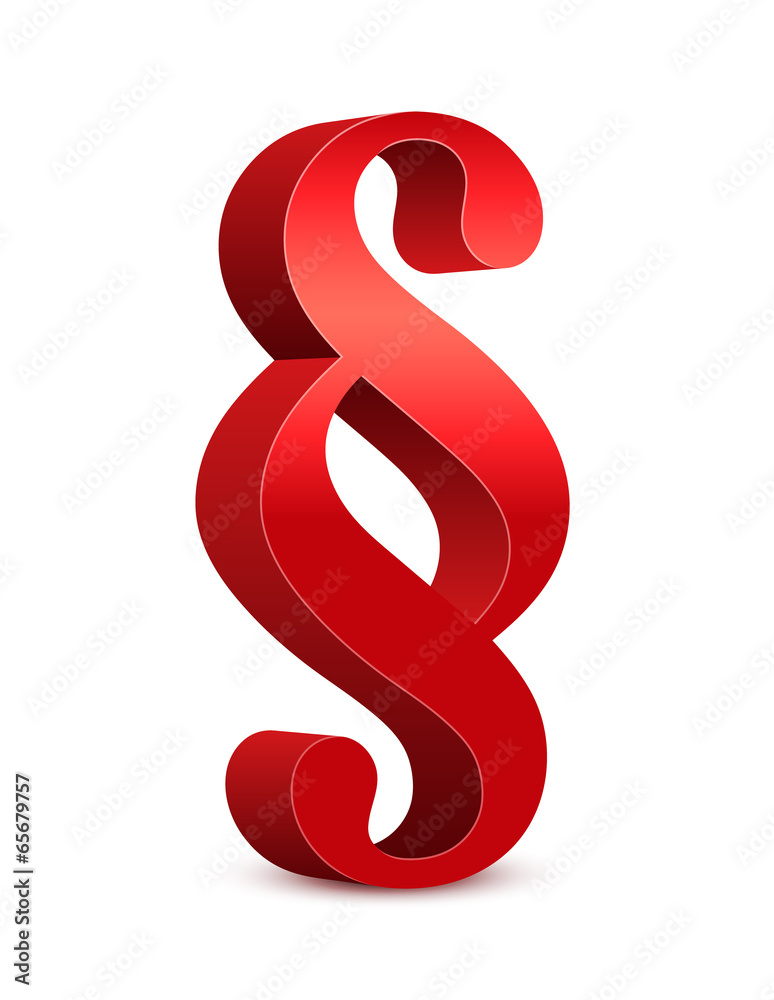 3D Paragraph – Rotes Paragraphenzeichen 3D Paragraph – Rotes Paragraphenzeichen
