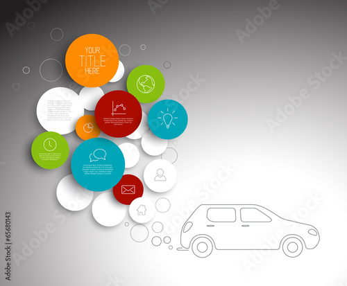 Vector abstract circles pollution infographic template