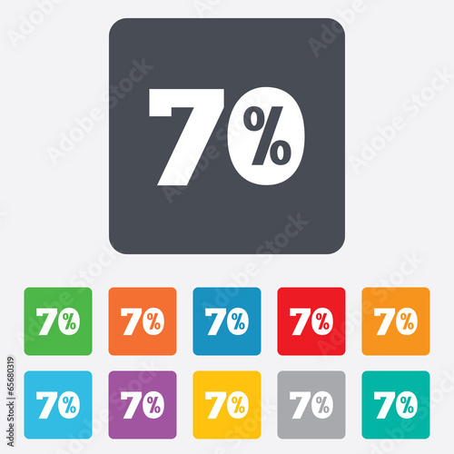 70 percent discount sign icon. Sale symbol.