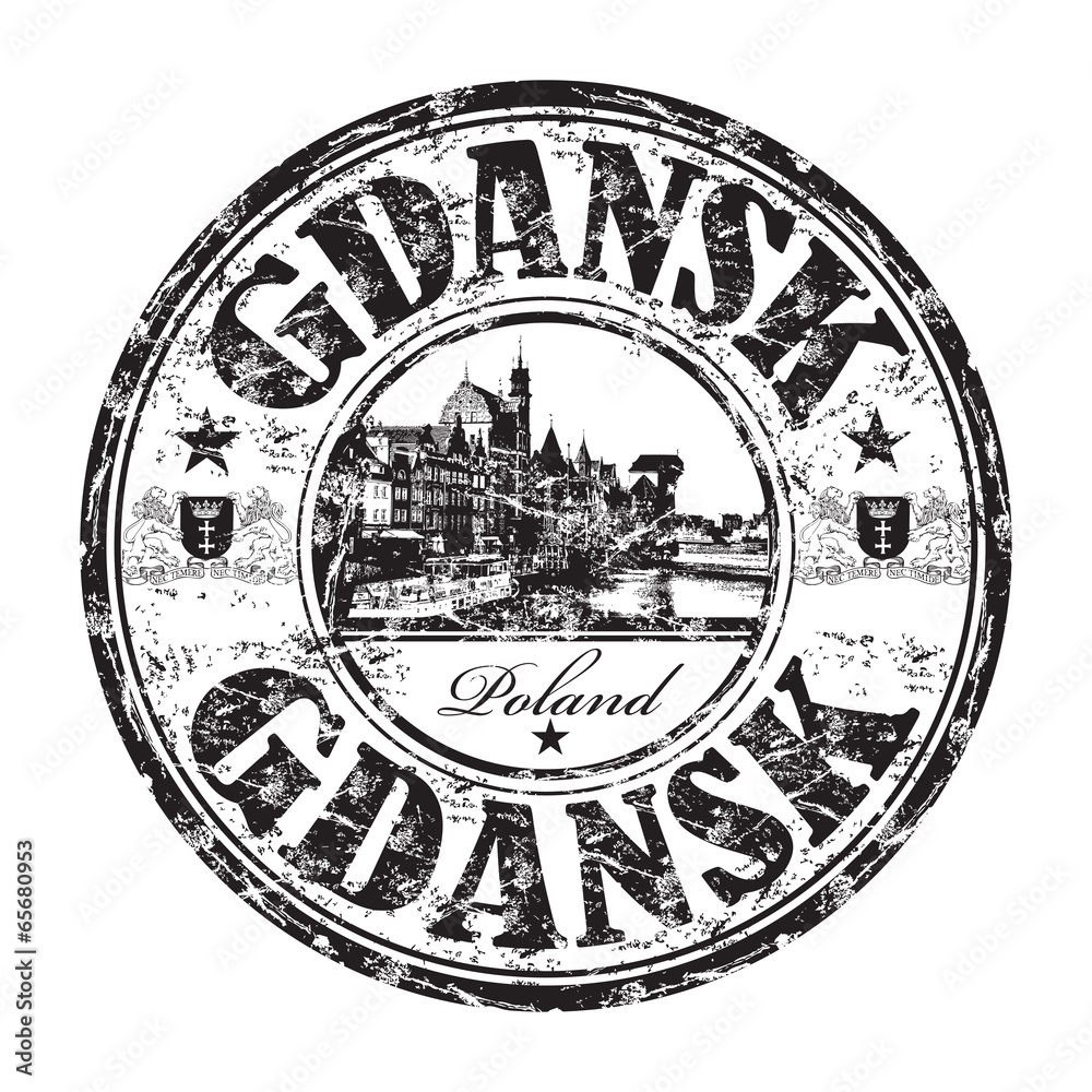 Fototapeta premium Gdansk grunge rubber stamp