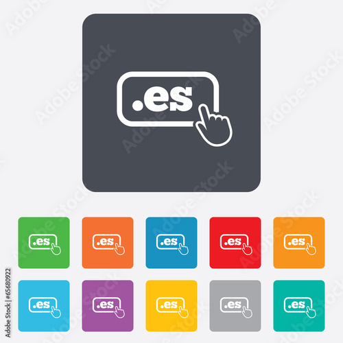 Domain ES sign icon. Top-level internet domain