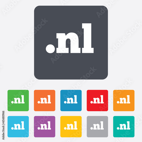 Domain NL sign icon. Top-level internet domain