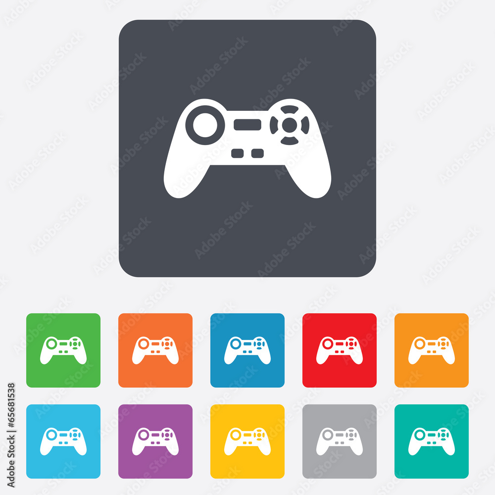 Joystick sign icon. Video game symbol. Joystick sign icon. Video game symbol.