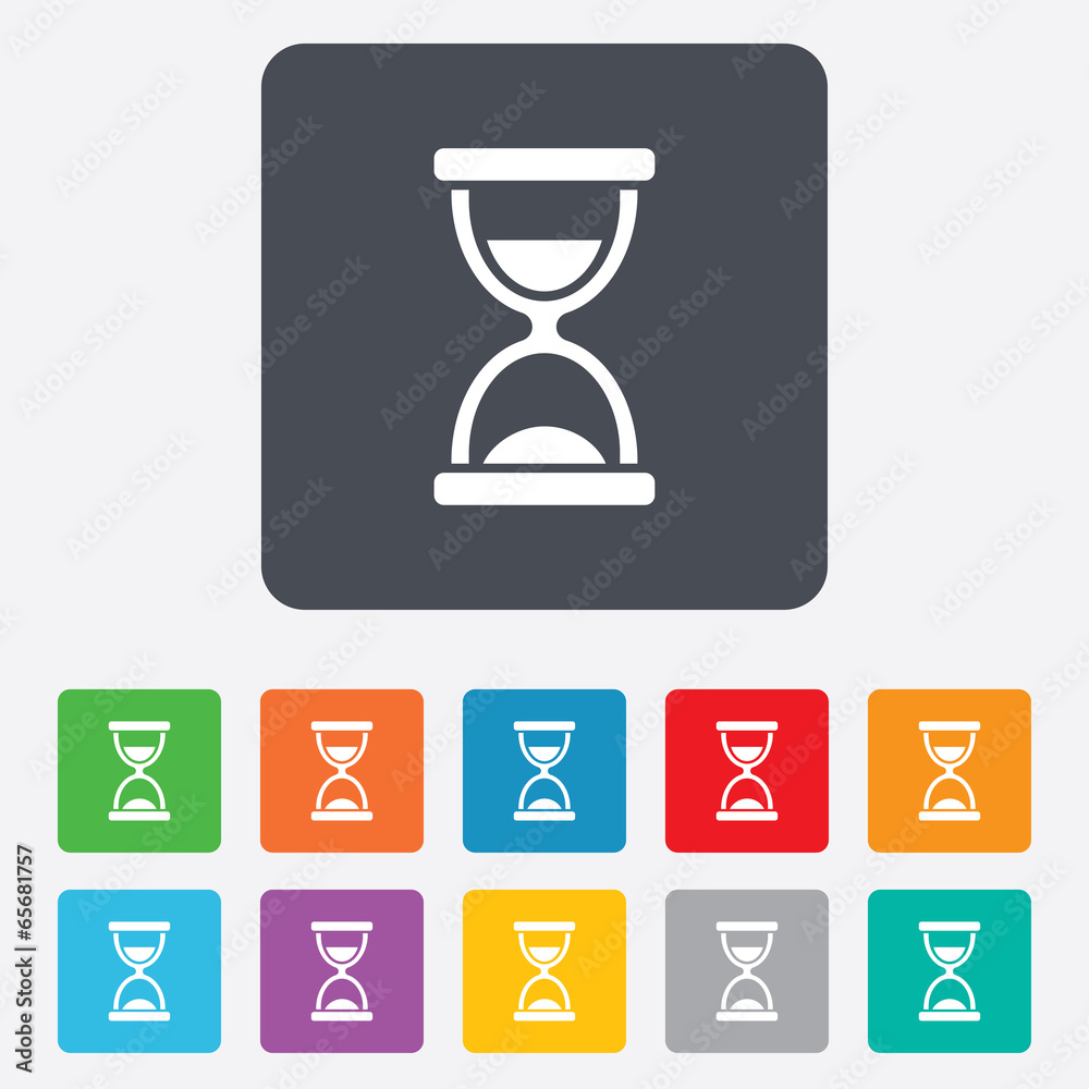 Hourglass sign icon. Sand timer symbol.