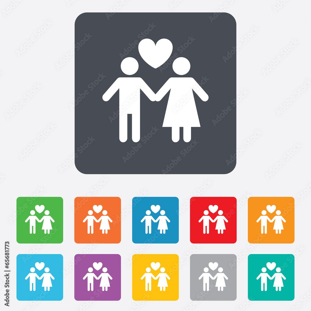 Couple sign icon. Male love female. Lovers. Couple sign icon. Male love female. Lovers.