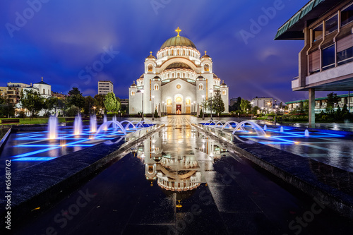 Obraz na płótnie Saint Sava Temple w salonie