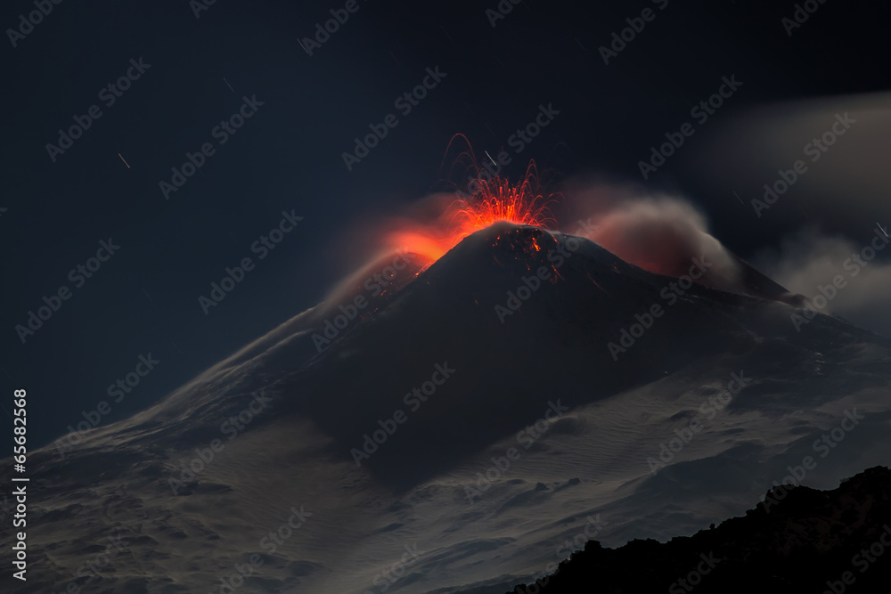 Eruption volcano Etna