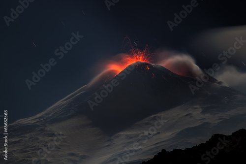 Obraz na płótnie Eruption volcano Etna w salonie