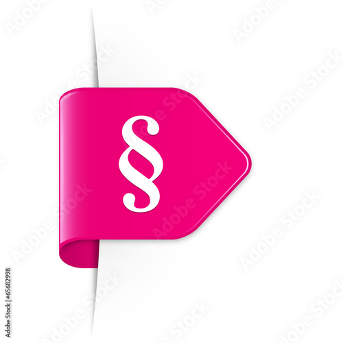Paragraph - Pinker Sticker Pfeil mit Schatten