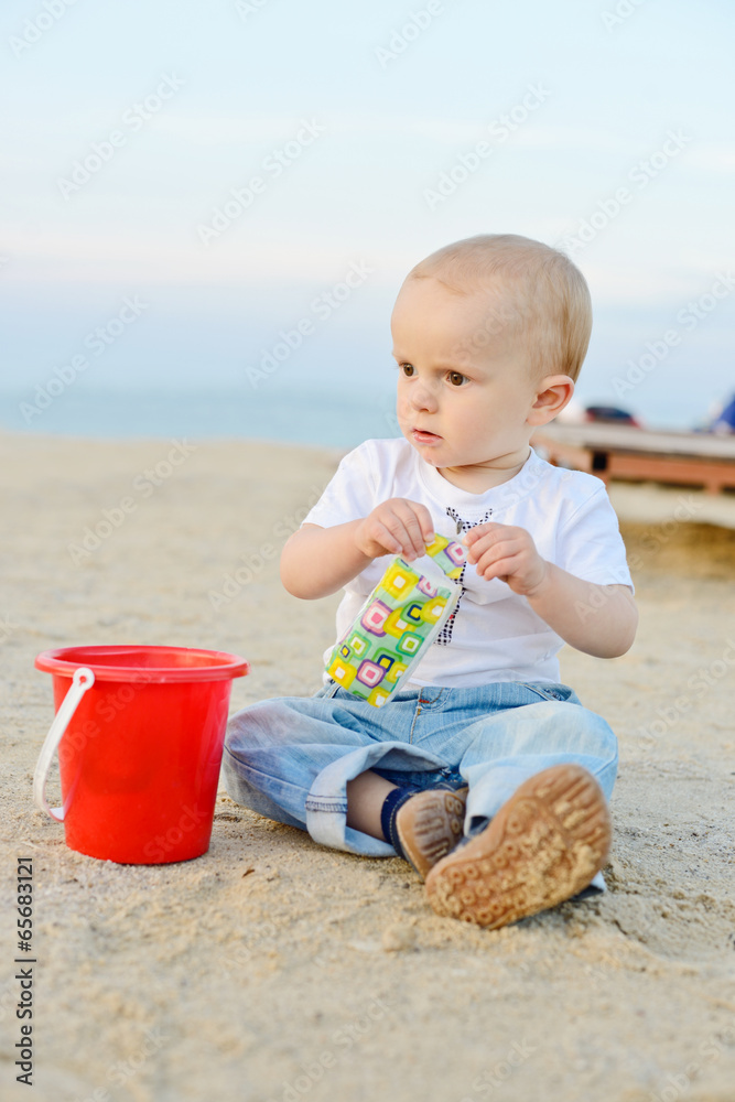 boy on the beach boy on the beach