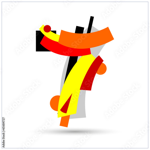 Принти на полотні Suprematist alphabet. Geometric numbers