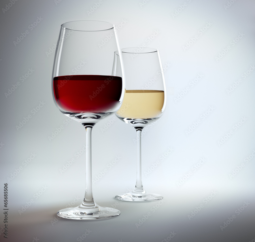 Rotwein und Weisswein