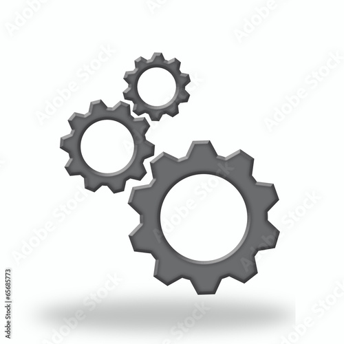 Gear icon with place for your text