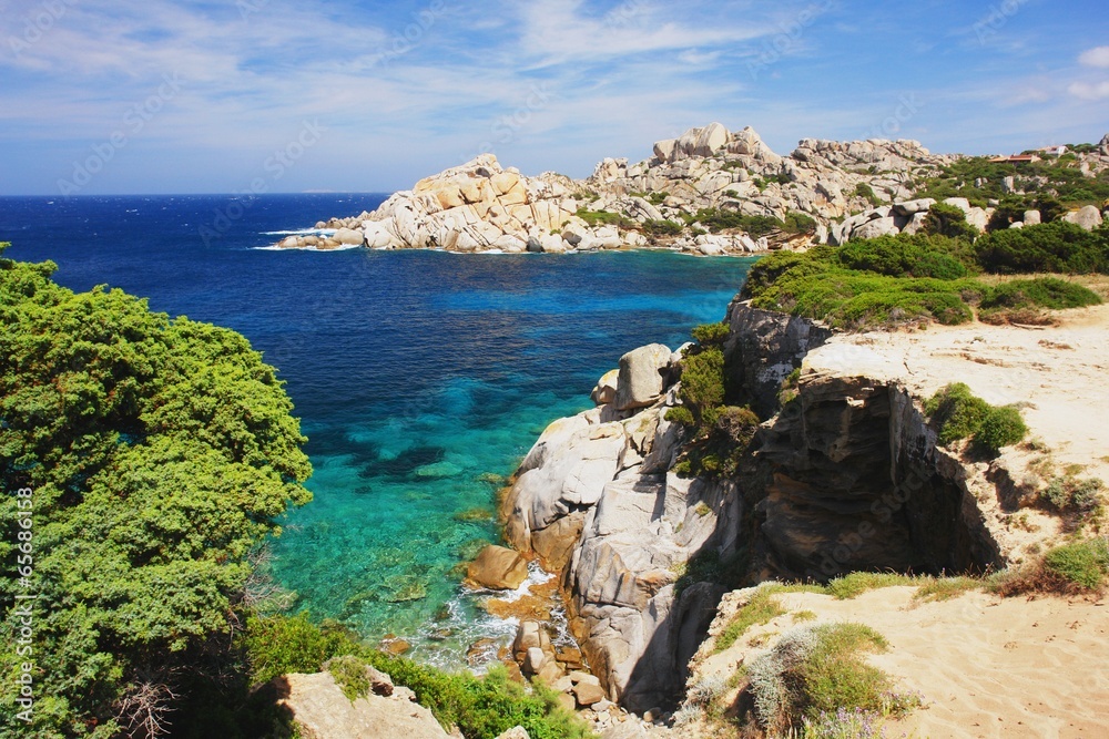 Capo Testa, view of the coast of Sardinia
