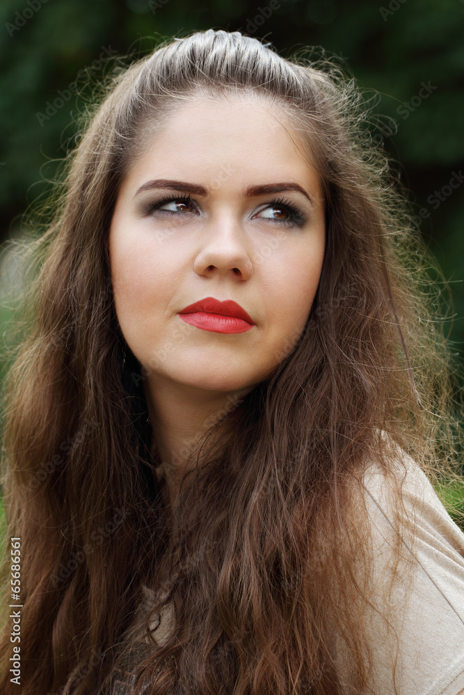 Portrait of a brunette girl Portrait of a brunette girl
