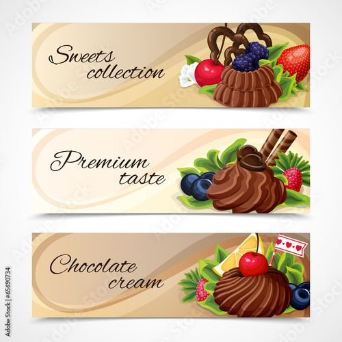 Sweets banners horizontal