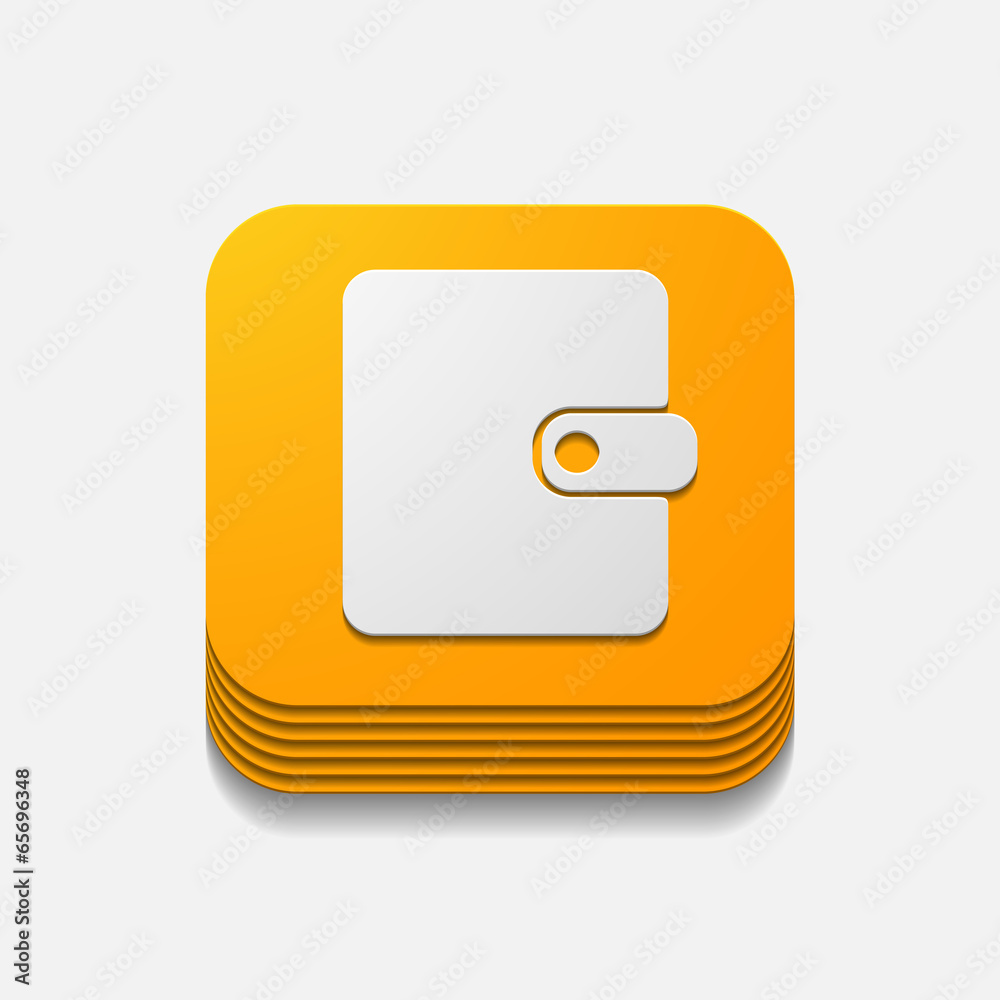 Obraz premium square button: purse