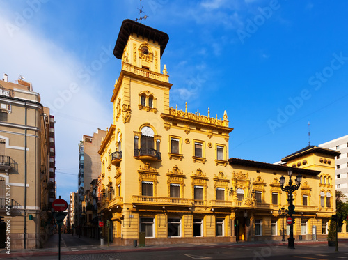   houses in street of Castellon de la Plana, Spainon photo