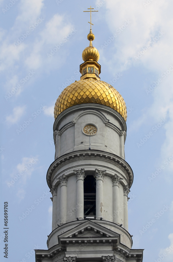 Belfry of Cathedral of the Assumption in Kharkov.