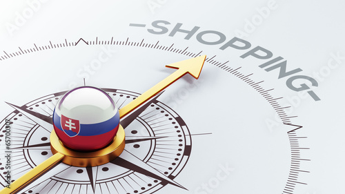 Canvas Print Slovakia Shopping Concept