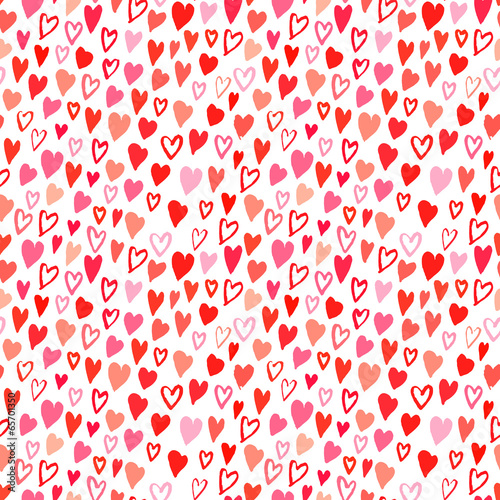 Seamless pattern with hearts