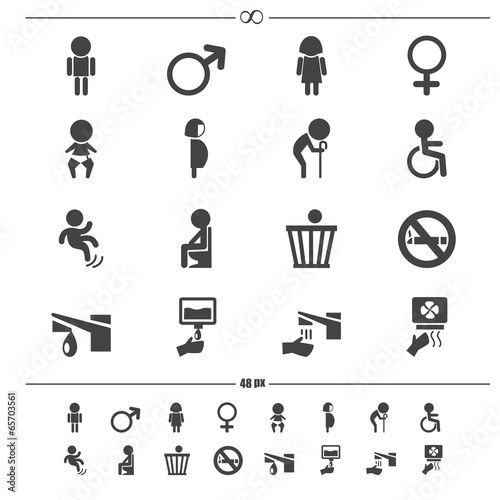 toilet icons.vector eps10