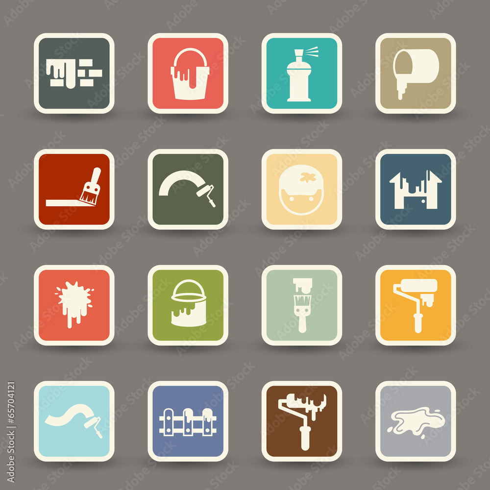 Painting Icons.vector eps10