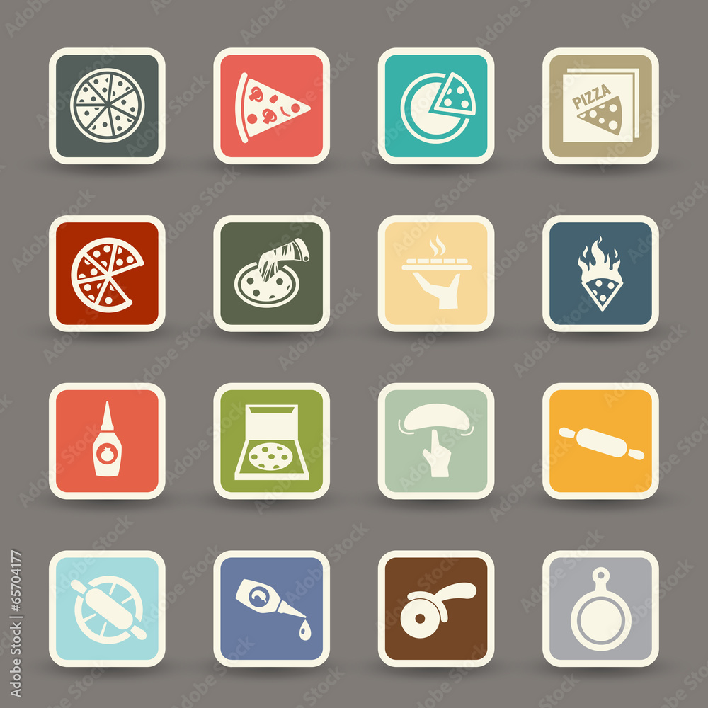 Pizza icons.vector eps10 Pizza icons.vector eps10