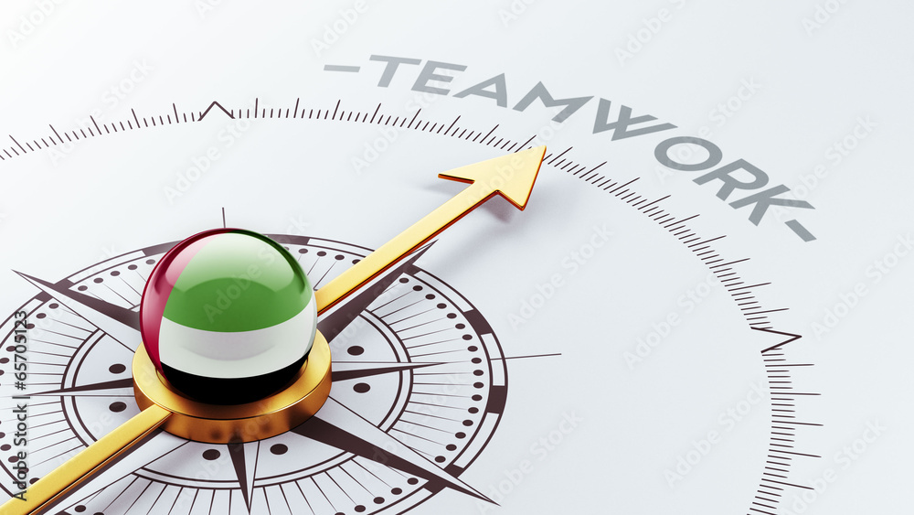 United Arab Emirates. Teamwork Concept United Arab Emirates. Teamwork Concept