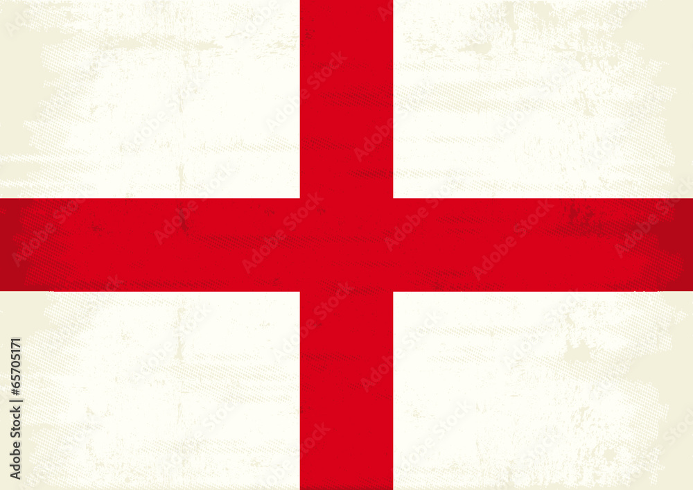 Obraz premium England scratched flag