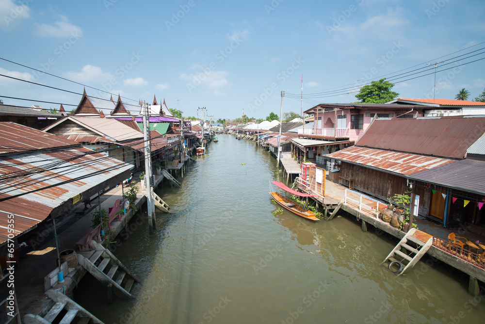 Old water town at Amphawa, Thailand