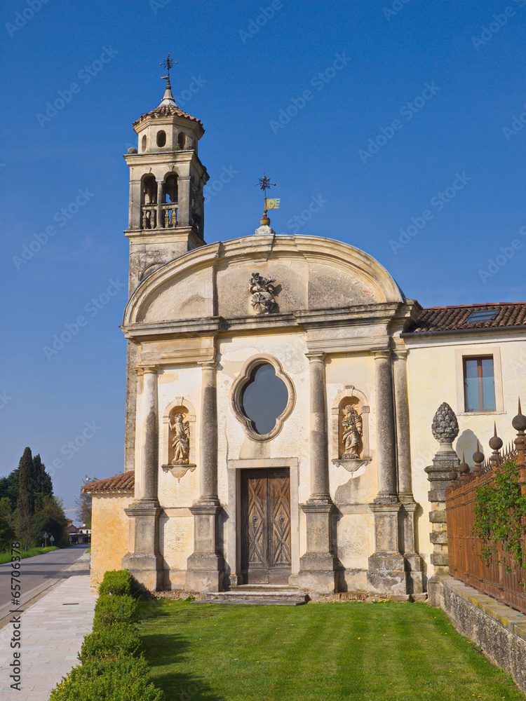 Kapelle deer Villa Rinaldi Barbini in Asolo / Veneto / Italien