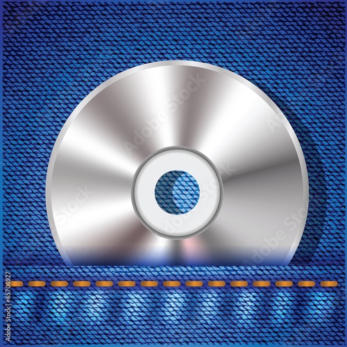 CD on a jeans background