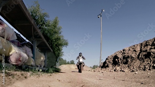 Offroad motorbike crossing photo