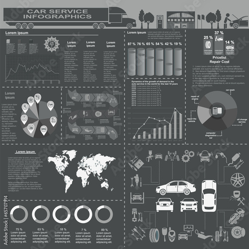 Car service, repair Infographics