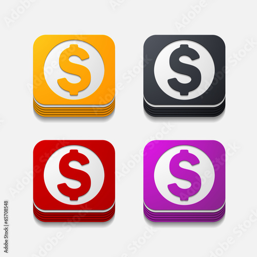 square button: money