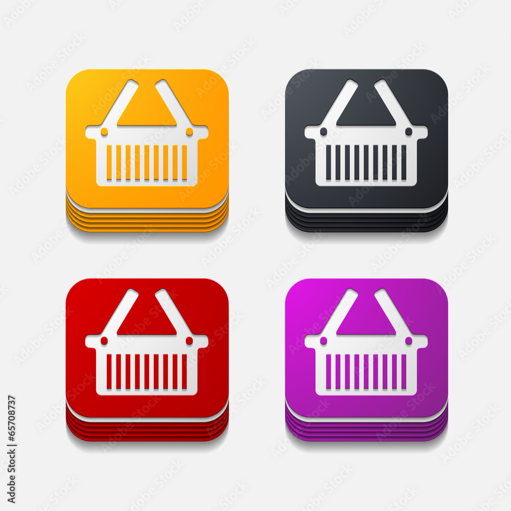 square button: basket square button: basket