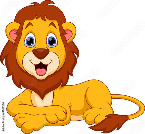 Cute lion cartoon